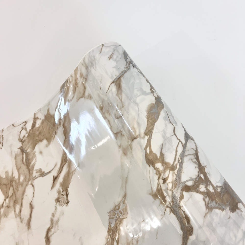  Pescado de vientre blanco de mármol dorado lámina de estampado caliente
